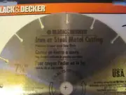 Precision Ground Black & Decker 7 1/4" Iron or Steel Metal Cutting Saw Blade NEW