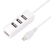 White Micro USB To 4 Port OTG Hub For Raspberry Zero Hot 18Mar24 Drop Ship