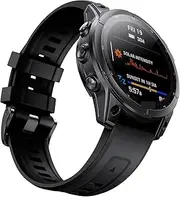 BWAD For Fenix 7S Band 20mm Fenix 7S/6S/5S Watch Band Fenix 5S Plus Silicone Wristband Fenix 6S Pro Sports Smartwatch Band(Black+White)