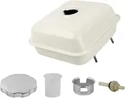 Ronyme Portable Fuel Can for ATV Oil with Cap for Mini Tiller Gx390, White
