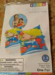 Intex Inflatable Girls Arm Swim Bands Floats MERMAID Pool Lake Swim Float New