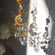 Crystal Sun Catcher Star Moon Prism Rainbow Maker Pendant Suncatcher Home Decor