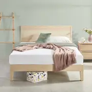 Zinus Bed Frame Queen Size Solid Wood with Height Adjustable Headboard