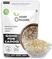 Namo Organics - GOND LADOO WALA (Wild Acacia Edible Gum) - 500 Gm | Babool Gond for Ladoo | Kikar, Dink, Gum Arabic | 100% Authentic, Food Grade, Sourced from Forest (500 Gm)