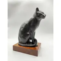 在飛比找蝦皮購物優惠-【啟秀齋】台灣早期 雕塑 藝術家 陳夏雨 貓 銅雕