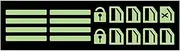 Car Button Stickers | Luminous Safe Self Adhesive Night Visibility Decals | Glow in The Dark Fluorescent Labels with Strong Adhesion