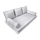 |SLIPCOVER ONLY| S3 Daybed Mattress Bolster Back Covers Contrast Trim Full AD105