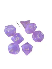 Purple DND D&D Dice Set Swirl SET OF 7 PCS