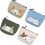 [Beavorty] Portable Set 4 Pcs Change Purse Key Storage Bag Fashion and Practical for All Ages Random Style