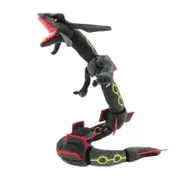 Baimeng 80cm Rayquaza Plush Toy Built-in Skeleton Cute Anime Character Dragon Doll Plushies Sofa Ornament Co Black