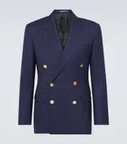 [Ralph Lauren Purple Label] Ralph Lauren Purple Label Gregory double-breasted wool blazer AU 93 blue