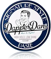 Dapper Dan Signature Style Paste, High Hold Low Shine Hair Paste for Men, For Short to Medium Length Hair, Reworkable Paste, Signature Cologne Fragrance, 100ml