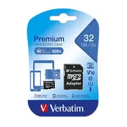 Verbatim Class 10 Micro Memory Card with Adapter - 32GB