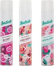 Batiste Floral Fragrances Dry Shampoo 350ml Collection - 1x Batiste Blush 350ml + 1x Batiste Rose Gold 350ml + 1x Batiste Eden Bloom 350ml