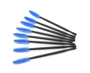50PCS Disposable eyelash and eyebrow brush spiral wire eyelash curling brush - BLUE