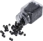 Joyzan Hair Extensions Micro Rings Links Beads, 5MM Silicone Lined Bead For H...