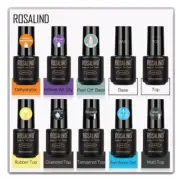 Rosalind Top Base Coat Matt Laser Rubber Gel Nail Polish UV LED Manicure 7ML