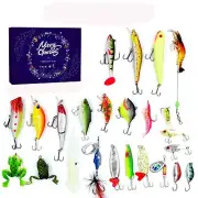 Christmas Candy Calendar Countdown Fishing Set Set Christmas Advent Calendar