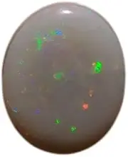 [INDIA MADE] 10.50 Ratti Opal Stone Certified Natural Fire Aa++ Quality Oval White Astrological Australian Opal Loose Gemstone-B0C6FHG96J, Silver, Created Sapphire, Silver, Created Sapphire