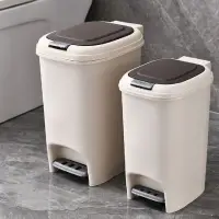 在飛比找松果購物優惠-雙開垃圾桶(10L) 按壓垃圾筒 腳踏垃圾桶 垃圾桶 (3.