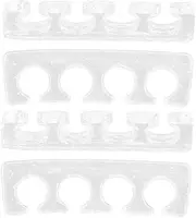 Gogogmee 2-pack Toe Separators for Soft Silicone Toe Spreader for Women Men Reusable Foot Nail Separator for