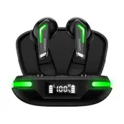 GM3 Bluetooth Headphone With Digital Display TWS Low Latency Gaming Headset Wireless Earphone Noise Cancelling - Black