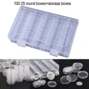Organize and Protect Your Coins with 100pcs Round Coin Capsule Holder Box