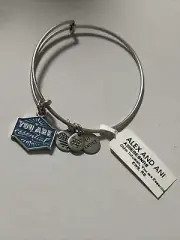 NEW NWT Alex And Ani “You are Essential” EWB R8 Silver Charm Bangle Bracelet