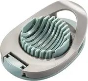 Egg Slicer for Boiled Eggs Strawberry Cutter with Stainless Steel Wire (Green)
