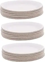 50Pcs Disposable Paper Plates for DIY Painting and Crafts White Graffiti Trays Durable and Water Resistant Drawing Accessories for Parties and Picnics