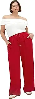 [City Chic] Women's Plus Size Pant - Lilia, Red, 16 Plus