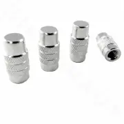 Presta Valve Cap Silver 4 PC Aluminum Bike Bicycle Improved Grip *U.S.A. Seller*