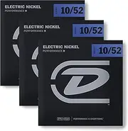 3 Sets of Dunlop DEN1052 Electric Guitar Strings 10-52