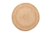 Fab Habitat Willow Jute Round Placemat, Set of 4 (Natural) - 45x75cm