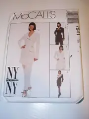 WOMENS UNCUT MCCALLS 7941 SEWING PATTERN JACKET DRESS PANTS LINED CAREER SIZE 8
