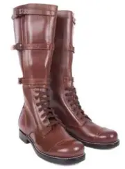 WW2 US M-1940 3-Buckle Cavalry Boots, Handmade Leather Boot, all size