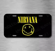 Rock Band Nirvana Music Smile Face Grunge License Plate Front Auto Tag