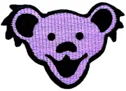 Grateful Dead Purple Bear Embroidered Rock Iron On Patch