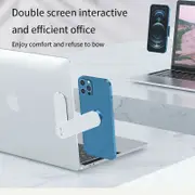 Laptop Phone Dual Screen Holder Notebook Expansion Bracket Side Mount Clip Magnetic Stand
