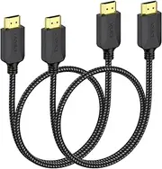 HDMI Cable 3FT 52-Pack, 4K HDMI Cables Braided- High Speed Shielded HDMI 2.0 Cable Male to Male Flexible with Ethernet, 4K HDR 3D ARC & CL3 Rated for KVM, Docking Station,Computer,TV,Game