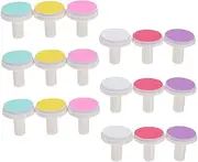Hohopeti 18pcs Nail Grinding Heads Ergonomic Electric Nail Trimmer Replacement Pads Safe Compact Design for Multi Colored Polish Discs