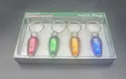 VTG Boston Warehouse Christmas Light Bulb Napkin Ring Set Of 4 NEW