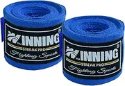 Winning Streak Pro Kids Perfect Stretch Hand Wraps for Boxing MMA and Muaythai Kickboxing Hand Wraps (3.5 M, Blue)