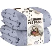 Larovita Washable Pee Pads for Dogs, 2 Pack - 18"" x 24"" Reusable Puppy Pads...