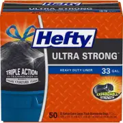 Ultra Strong Draw String 33 Gal Trash Bags 50-COUNT No Leakage Resist Breaking