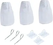 Generic 3 Pieces Lint Catcher Bags and Ties for Dryer Vent, Dust Filter Bag for Ventless Dryer