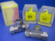 Ham-Let 764LSS3/4 Union Tee with Let-Lok Tube Fittings, 3/4", Lot of 2 NEW