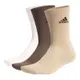 ADIDAS 男運動中筒襪-三雙入-襪子 長襪 慢跑 訓練 愛迪達 IC1315 咖啡棕米白