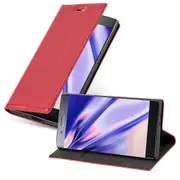 Sony Xperia XZ PREMIUM Case - Protective Case with Stand Function and Card Slot APPLE RED