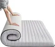 Japanese Extra Thick Futon Mattress Foldable Floor Bed Camping Mattress Futon Tatami Mat Traditional Sleeping Mat(Gray,Single)